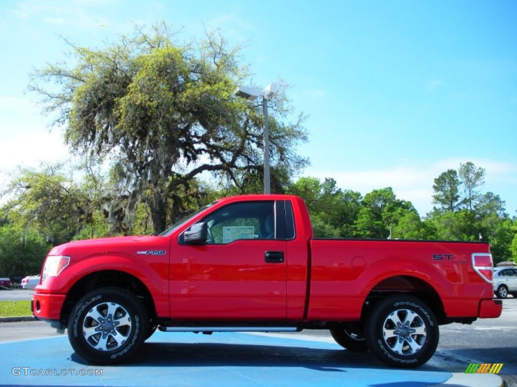 Race Red 2011 Ford F150 STX Regular Cab 4x4 Exterior Photo #47774475