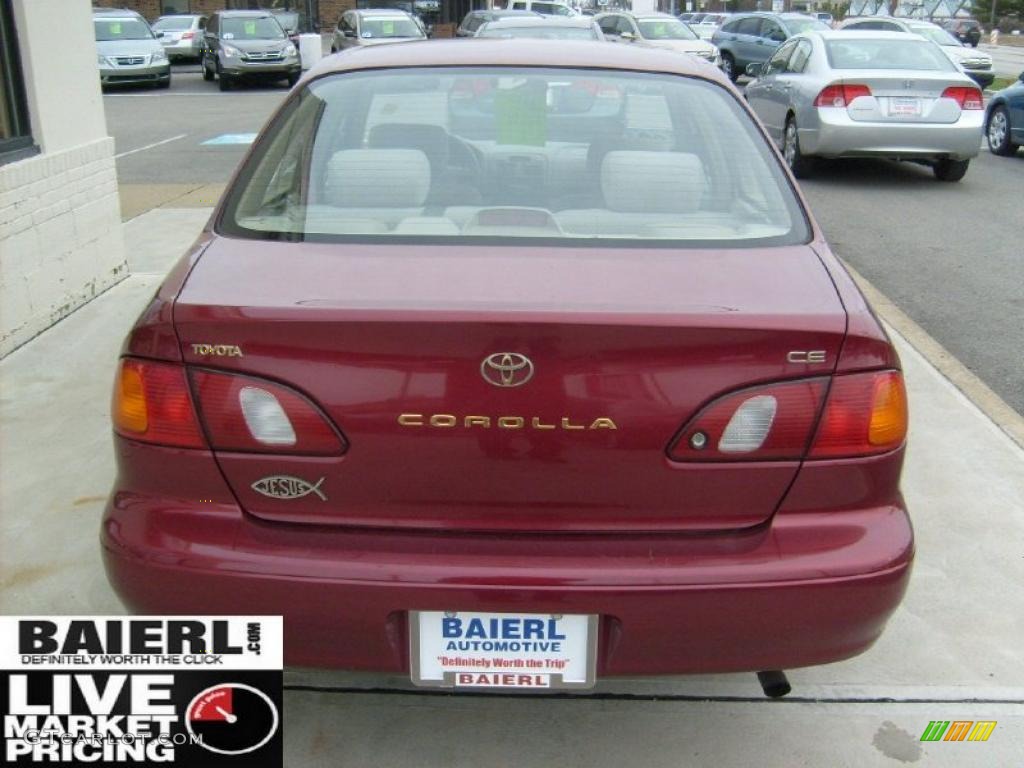 1999 Corolla VE - Venetian Red Pearl / Pebble Beige photo #5