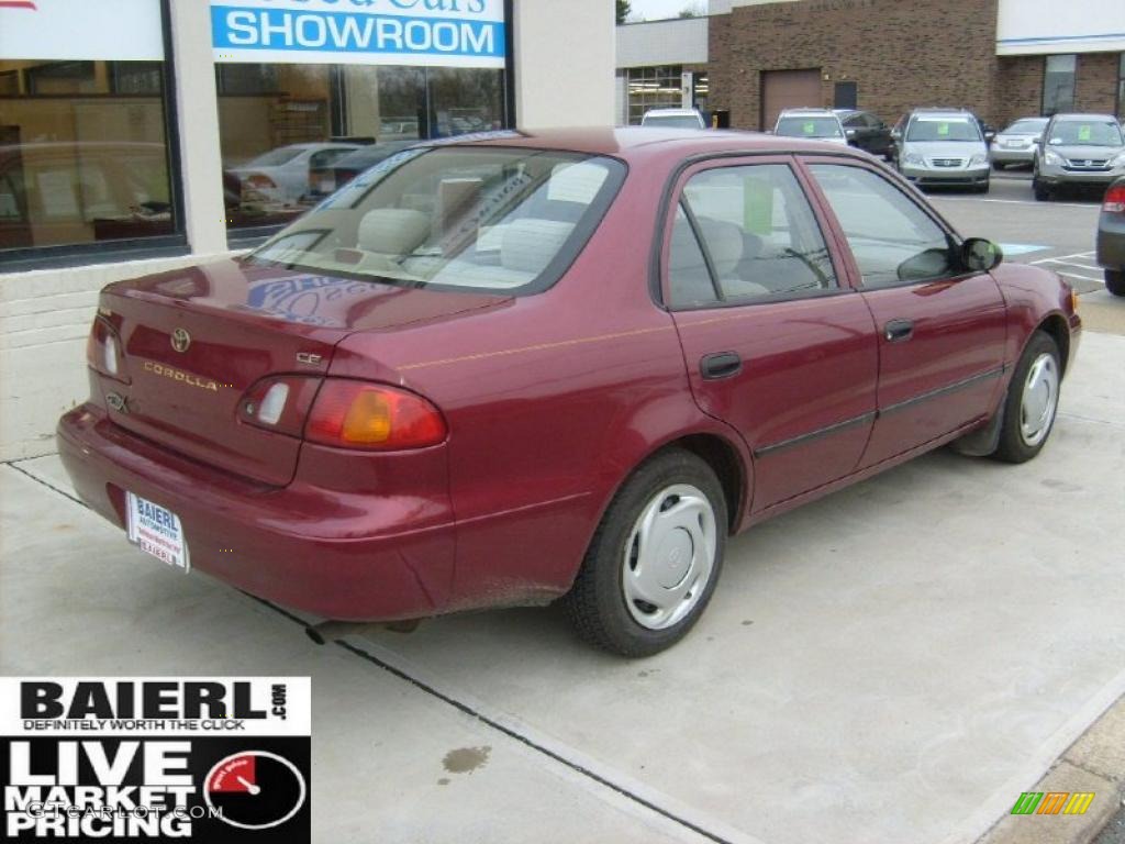 1999 Corolla VE - Venetian Red Pearl / Pebble Beige photo #6