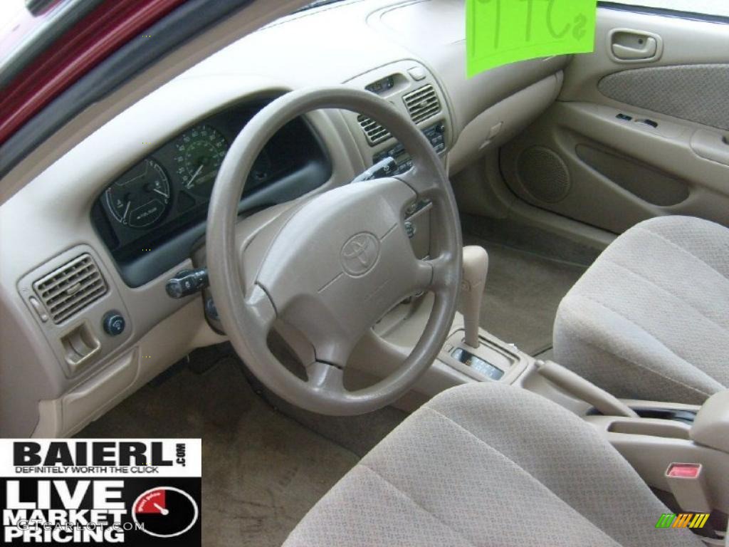1999 Corolla VE - Venetian Red Pearl / Pebble Beige photo #10