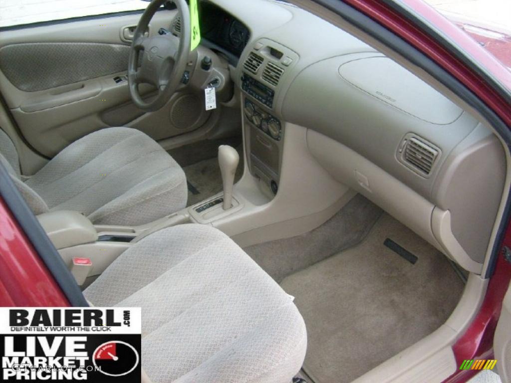 1999 Corolla VE - Venetian Red Pearl / Pebble Beige photo #16