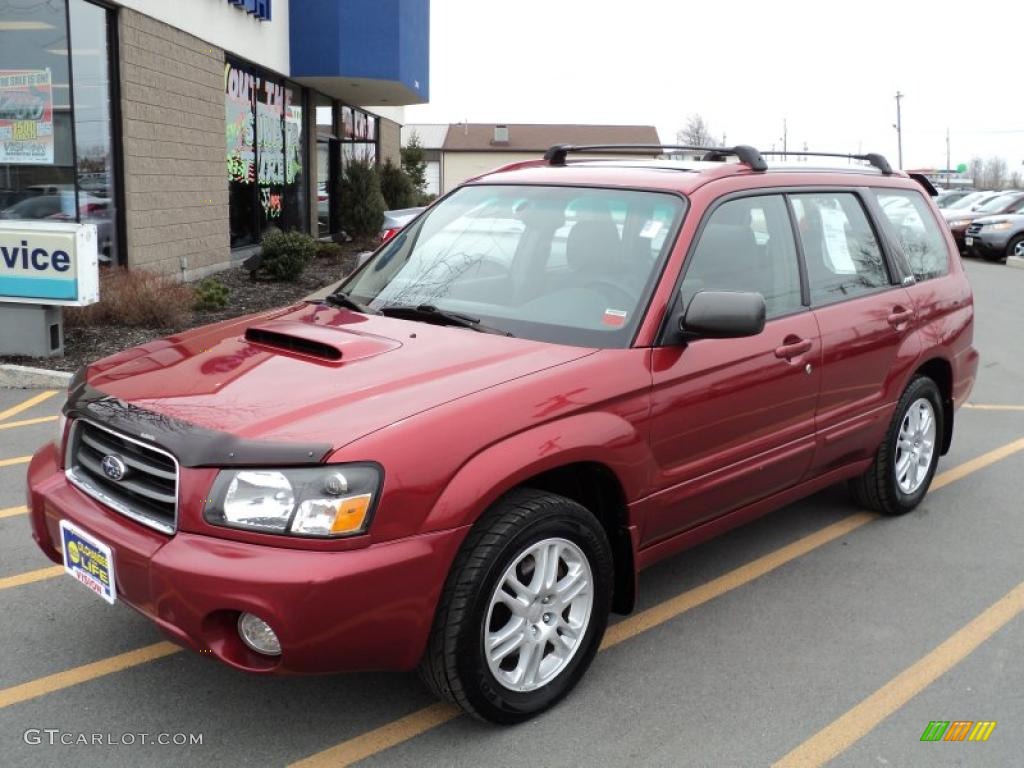 2004 Forester 2.5 XT - Cayenne Red Pearl / Black photo #1