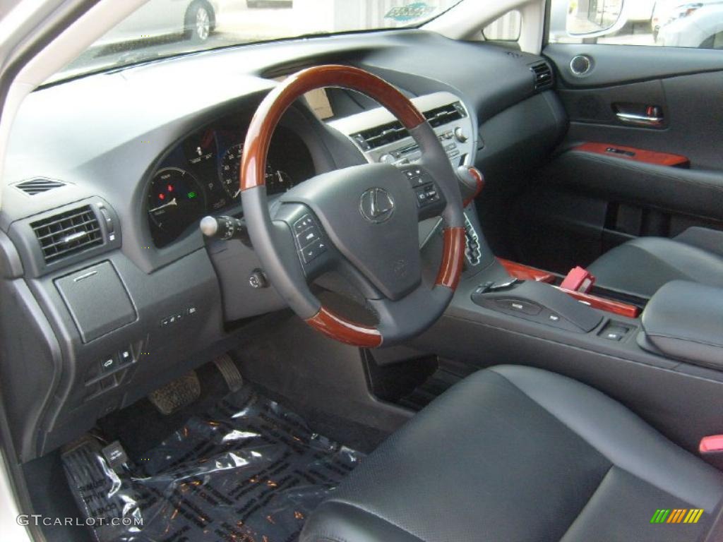 Black/Brown Walnut Interior 2010 Lexus RX 450h AWD Hybrid Photo #47779290