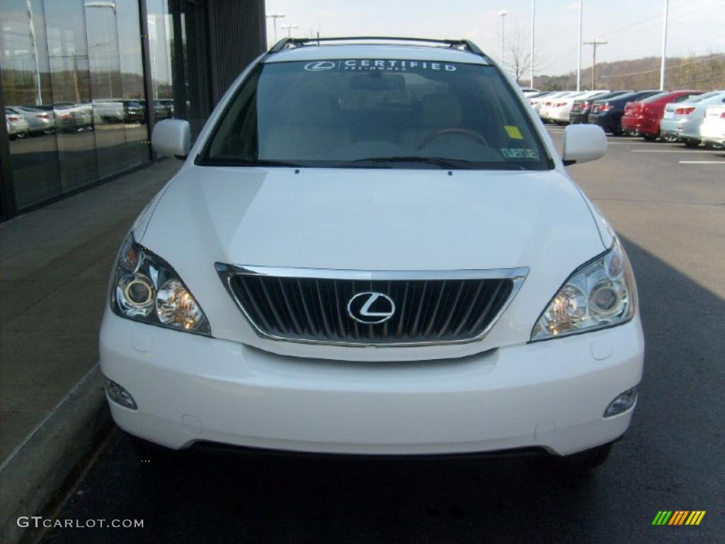 2009 RX 350 AWD - Crystal White Mica / Parchment photo #7