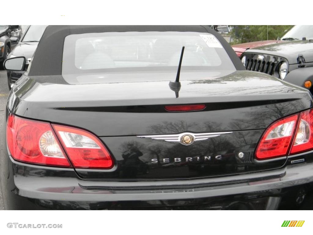 2008 Sebring Limited Convertible - Brilliant Black Crystal Pearl / Dark Slate Gray/Light Slate Gray photo #4