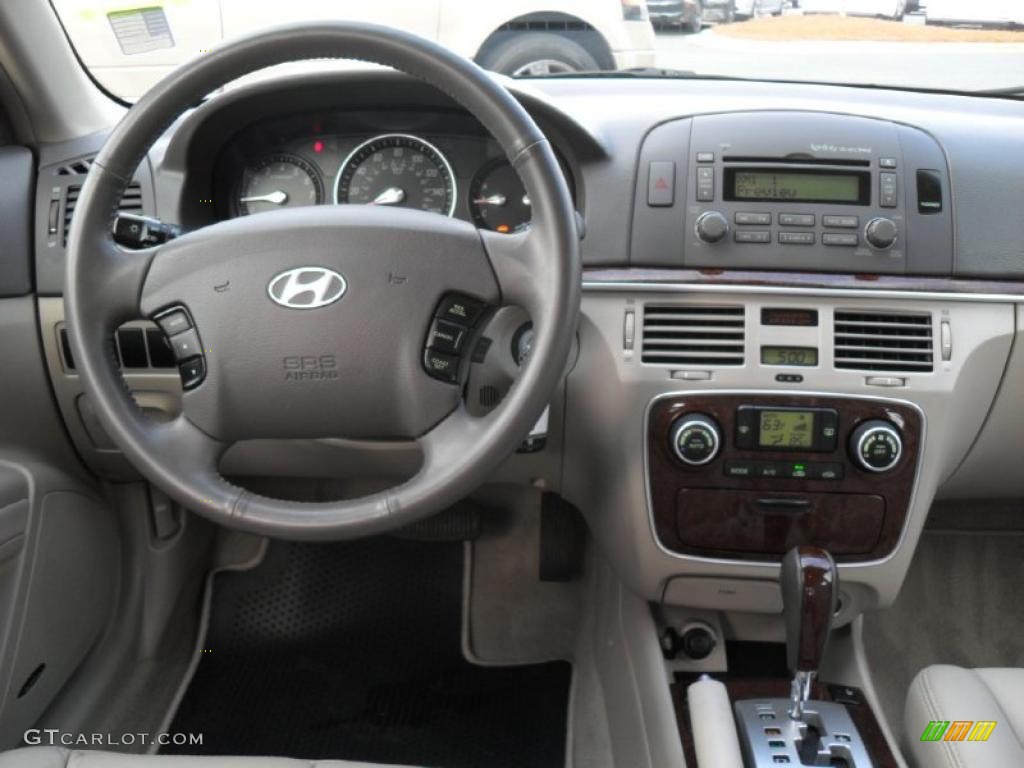 2008 Sonata Limited V6 - Dark Cherry Red / Gray photo #16
