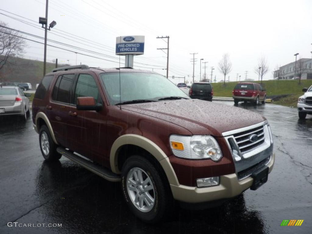 2010 Explorer Eddie Bauer 4x4 - Dark Copper Metallic / Black/Camel photo #1