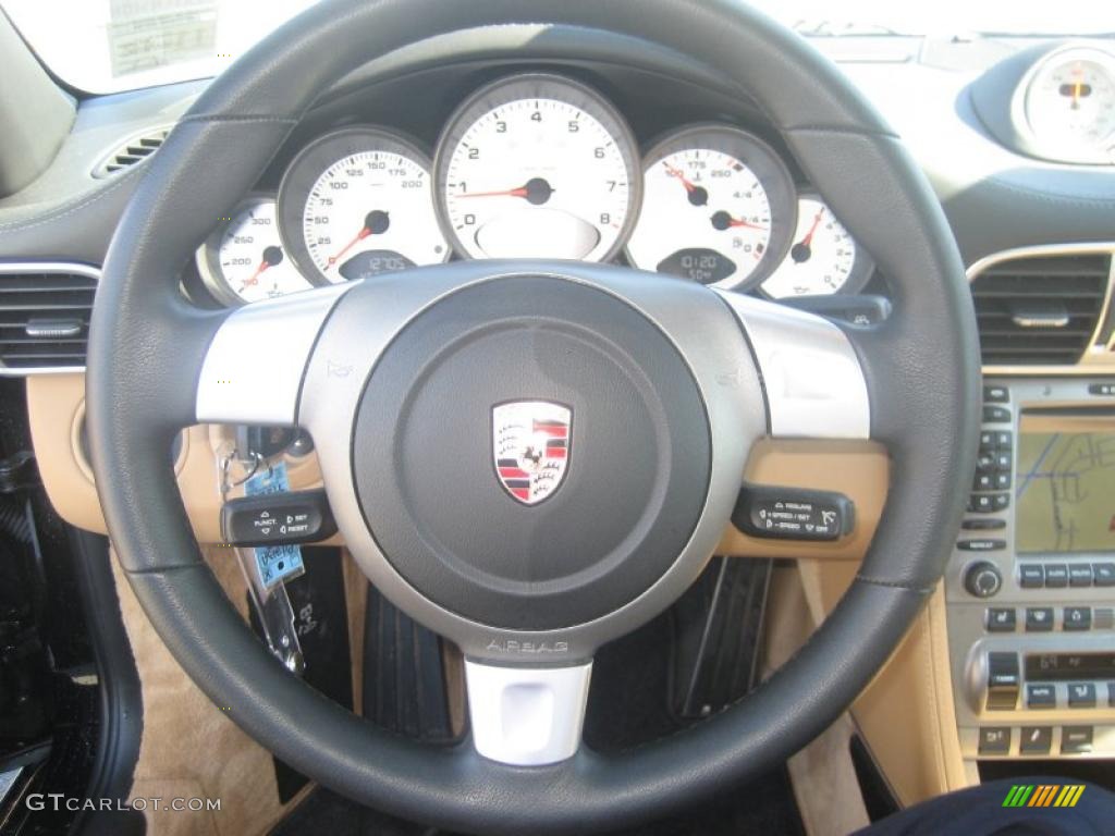 2008 911 Carrera S Cabriolet - Black / Black/Sand Beige photo #15