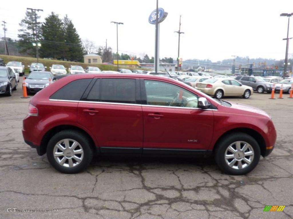 2007 MKX AWD - Vivid Red Metallic / Medium Camel photo #4