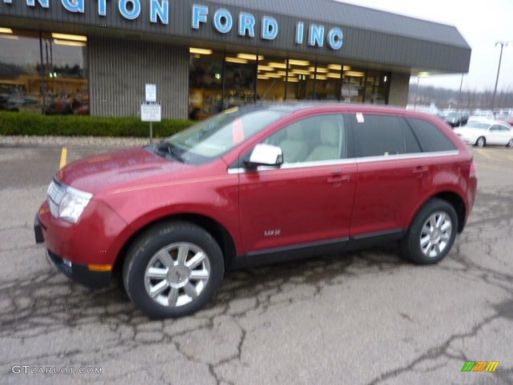 2007 MKX AWD - Vivid Red Metallic / Medium Camel photo #7