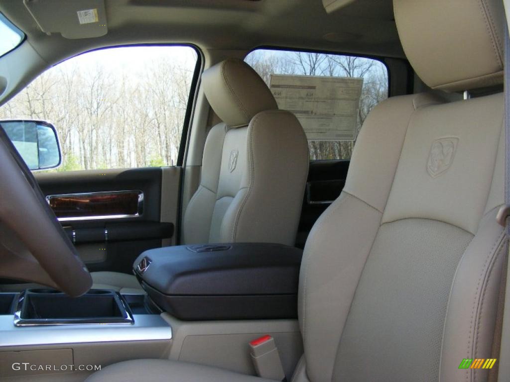 Light Pebble Beige/Bark Brown Interior 2011 Dodge Ram 3500 HD Laramie Mega Cab 4x4 Photo #47788971