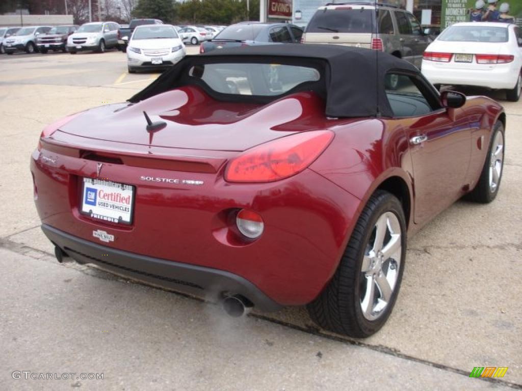 2009 Solstice GXP Roadster - Wicked Ruby Red / Ebony photo #4