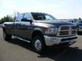 2011 Mineral Gray Metallic Dodge Ram 3500 HD Laramie Crew Cab 4x4 Dually  photo #2