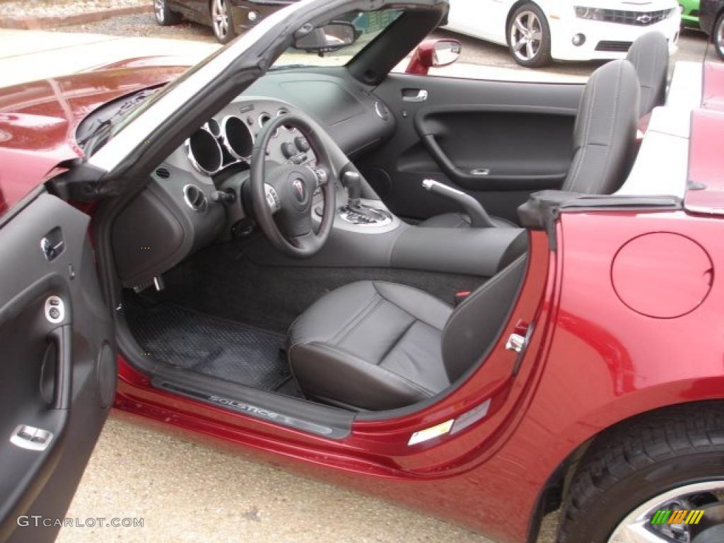 Ebony Interior 2009 Pontiac Solstice GXP Roadster Photo #47789169