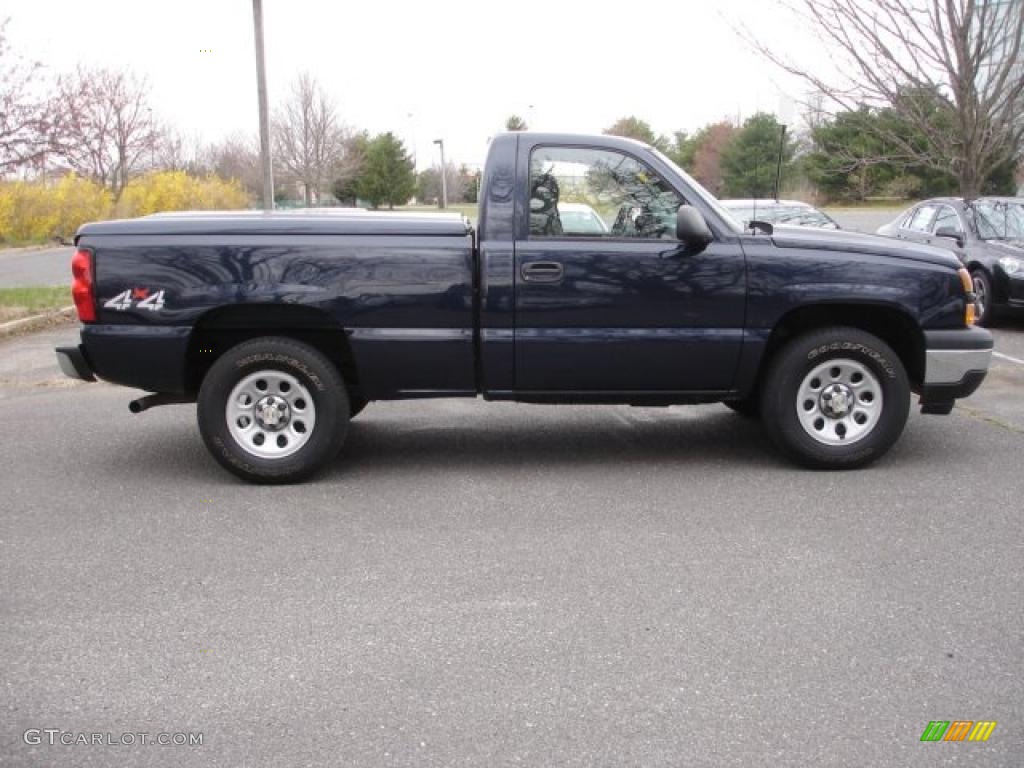 Dark Blue Metallic 2007 Chevrolet Silverado 1500 Classic Work Truck Regular Cab 4x4 Exterior Photo #47791255