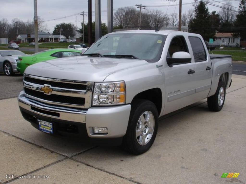 Sheer Silver Metallic 2011 Chevrolet Silverado 1500 Hybrid Crew Cab 4x4 Exterior Photo #47791375