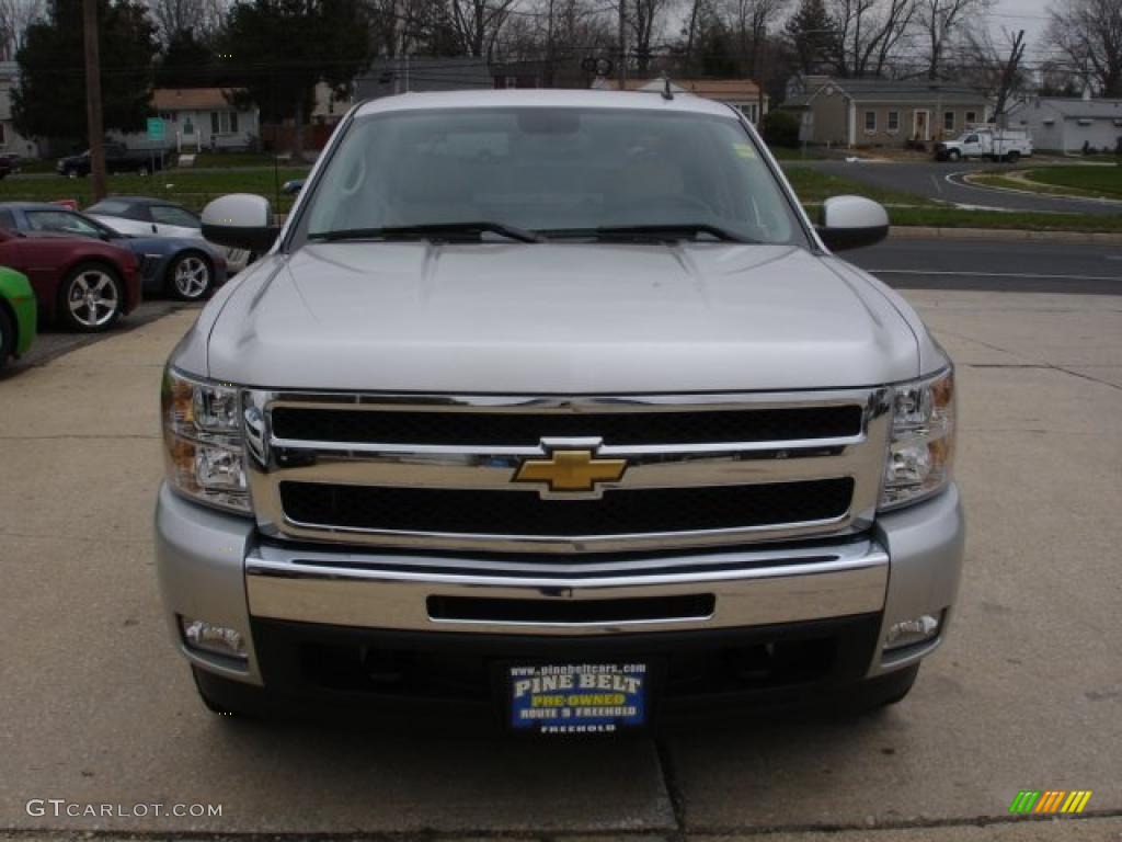 2011 Silverado 1500 Hybrid Crew Cab 4x4 - Sheer Silver Metallic / Light Cashmere/Ebony photo #2