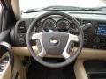 Light Cashmere/Ebony 2011 Chevrolet Silverado 1500 Hybrid Crew Cab 4x4 Steering Wheel