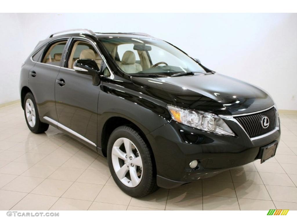 2010 RX 350 AWD - Obsidian Black / Parchment/Brown Walnut photo #1