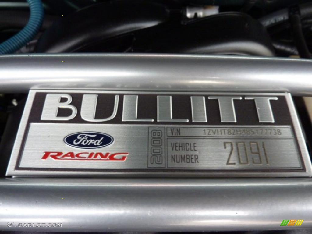 2008 Ford Mustang Bullitt Coupe Marks and Logos Photo #47792443