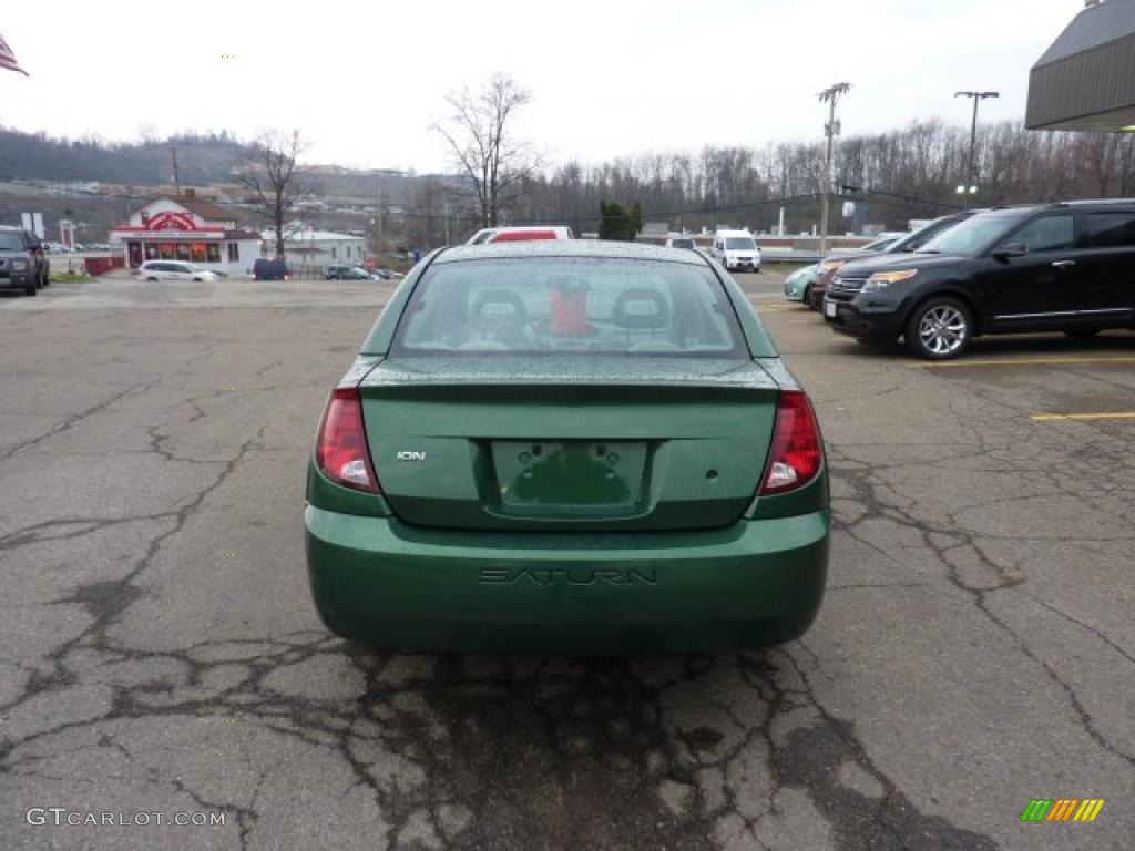 2004 ION 3 Sedan - Rain Forest Green / Tan photo #3