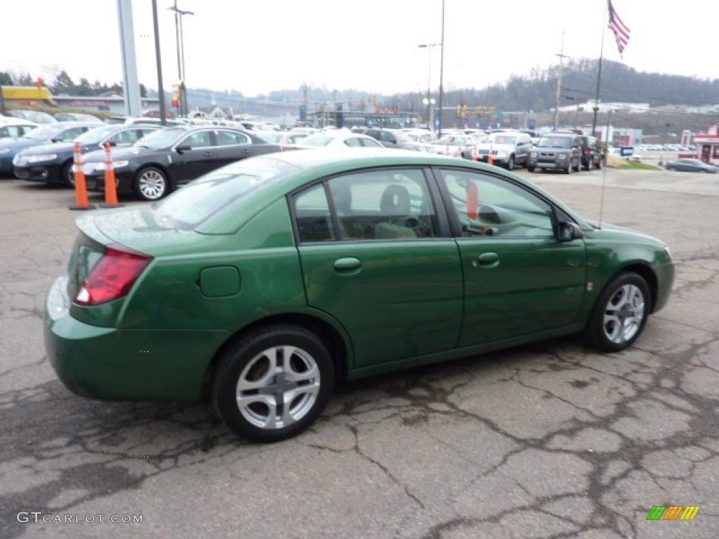 2004 ION 3 Sedan - Rain Forest Green / Tan photo #4