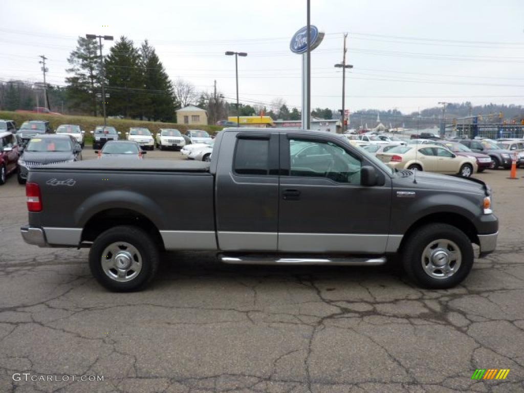 2004 F150 XLT SuperCab 4x4 - Dark Shadow Grey Metallic / Black/Medium Flint photo #5