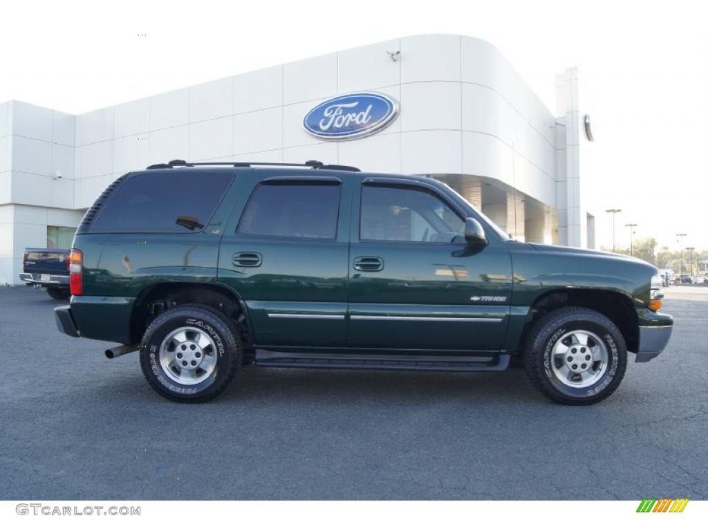 2003 Tahoe LT 4x4 - Dark Green Metallic / Tan/Neutral photo #2