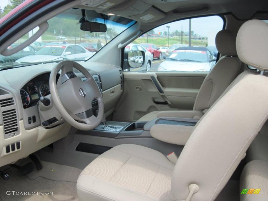 Almond Interior 2008 Nissan Titan SE King Cab Photo #47799068