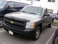 2007 Graystone Metallic Chevrolet Silverado 1500 Work Truck Regular Cab  photo #1