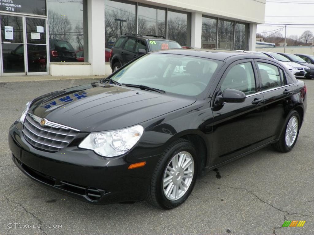 2009 Sebring Touring Sedan - Brilliant Black Crystal Pearl / Dark Slate Gray photo #1