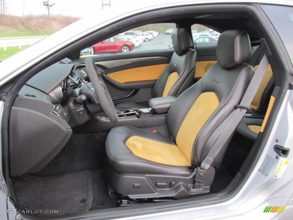 Ebony/Saffron Interior 2011 Cadillac CTS -V Coupe Photo #47804666