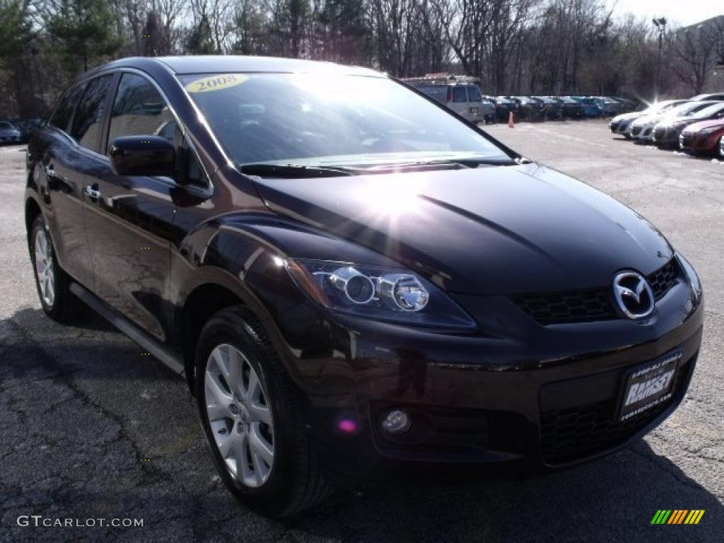 2008 CX-7 Grand Touring AWD - Black Cherry Mica / Black photo #1