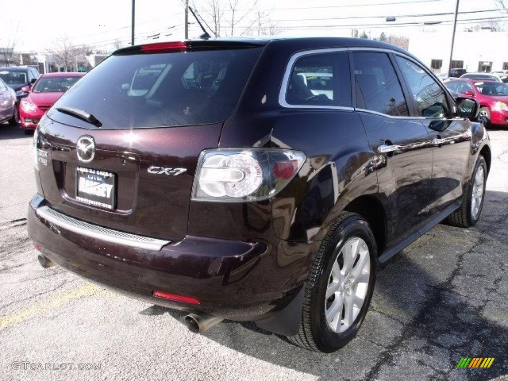 2008 CX-7 Grand Touring AWD - Black Cherry Mica / Black photo #4