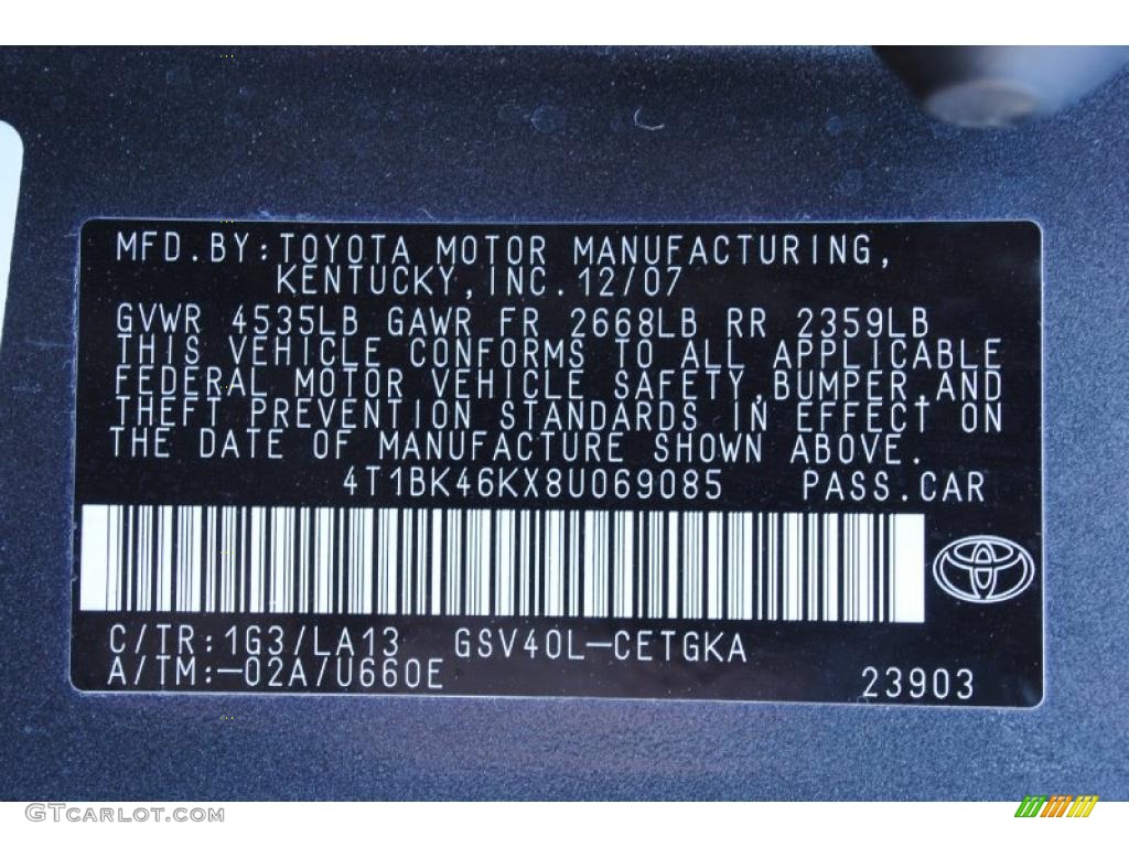 2008 Camry XLE V6 - Magnetic Gray Metallic / Ash photo #35