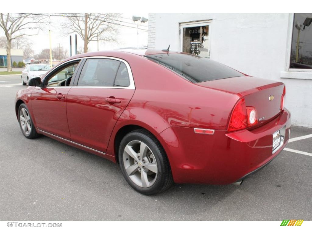 2008 Malibu LT Sedan - Red Jewel Tint Coat / Cocoa/Cashmere Beige photo #4