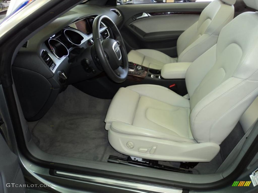 Light Gray Interior 2010 Audi A5 2.0T Cabriolet Photo #47808104