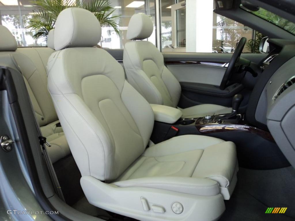 Light Gray Interior 2010 Audi A5 2.0T Cabriolet Photo #47808146