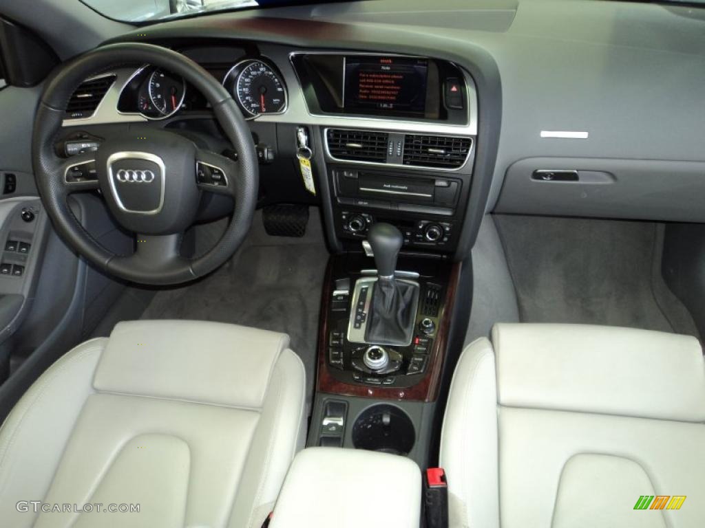 2010 Audi A5 2.0T Cabriolet Light Gray Dashboard Photo #47808182