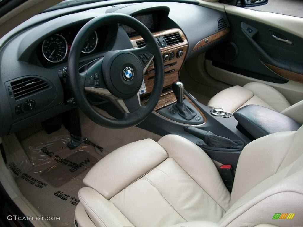 Cream Beige Interior 2005 BMW 6 Series 645i Coupe Photo #47809583