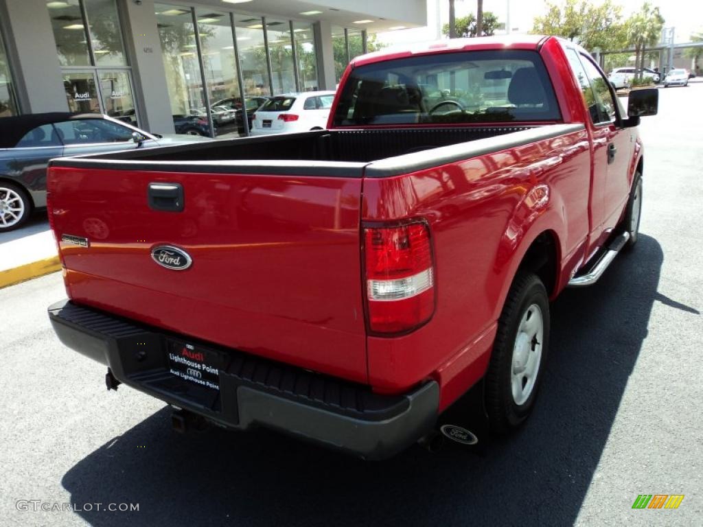 2005 F150 XL Regular Cab - Bright Red / Tan photo #4