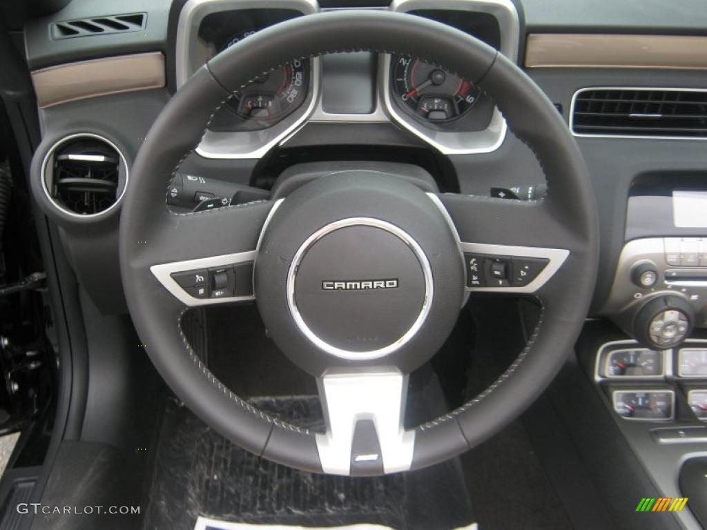 2011 Chevrolet Camaro SS/RS Convertible Beige Steering Wheel Photo #47811272