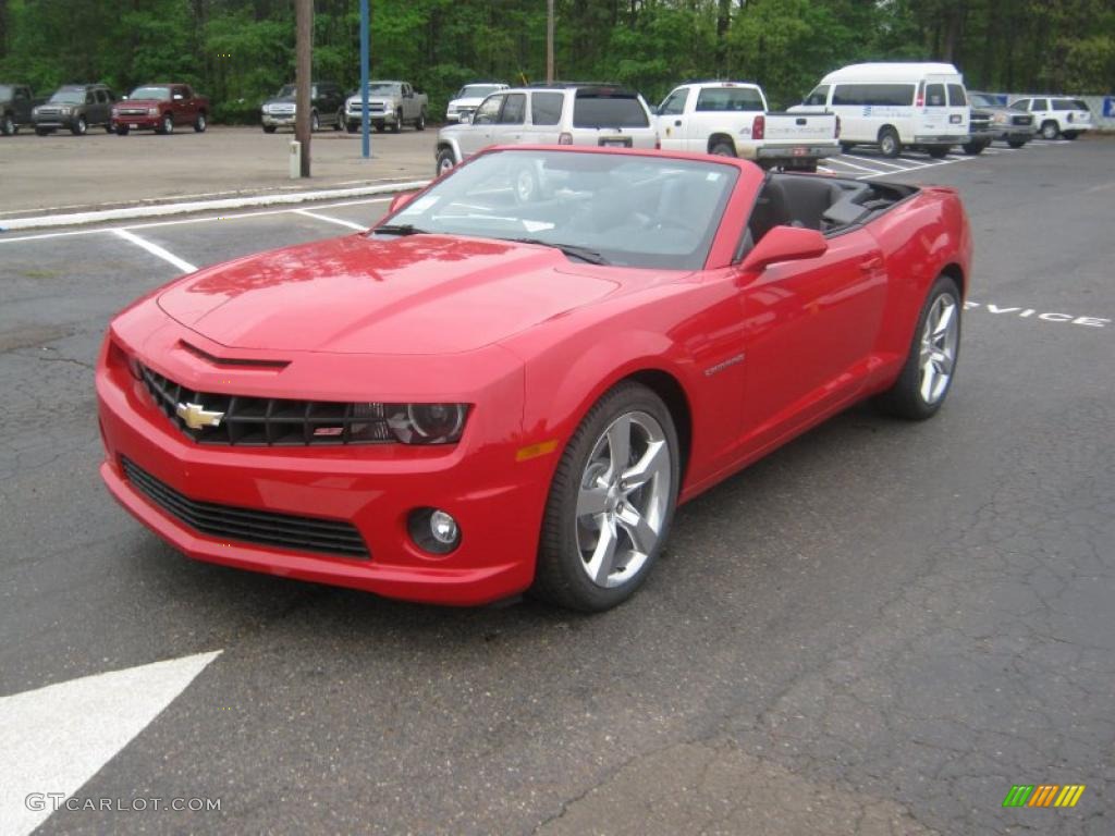 2011 Camaro SS/RS Convertible - Victory Red / Black photo #1