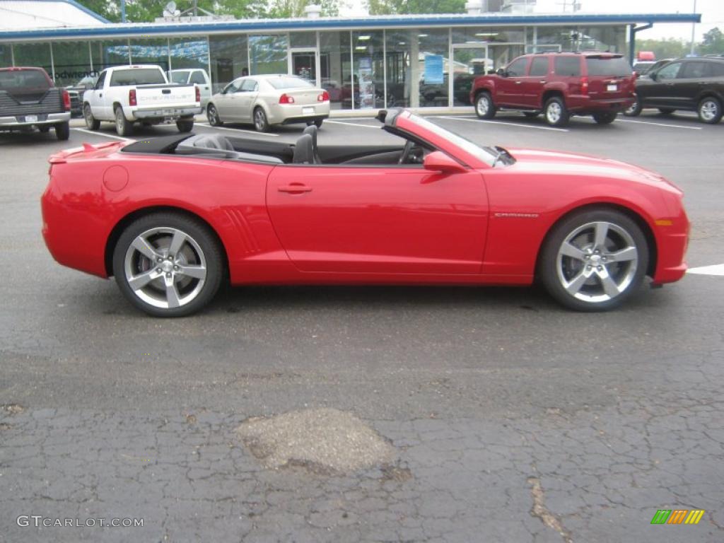 2011 Camaro SS/RS Convertible - Victory Red / Black photo #7