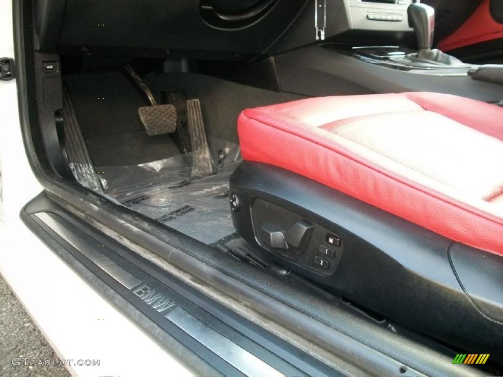 2008 3 Series 328xi Coupe - Alpine White / Coral Red/Black photo #11