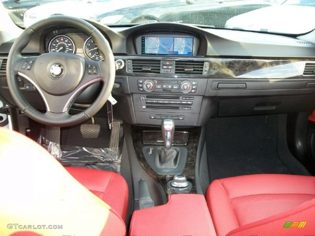 2008 3 Series 328xi Coupe - Alpine White / Coral Red/Black photo #14