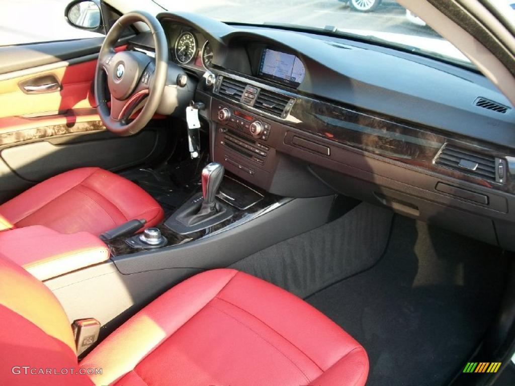 2008 3 Series 328xi Coupe - Alpine White / Coral Red/Black photo #26