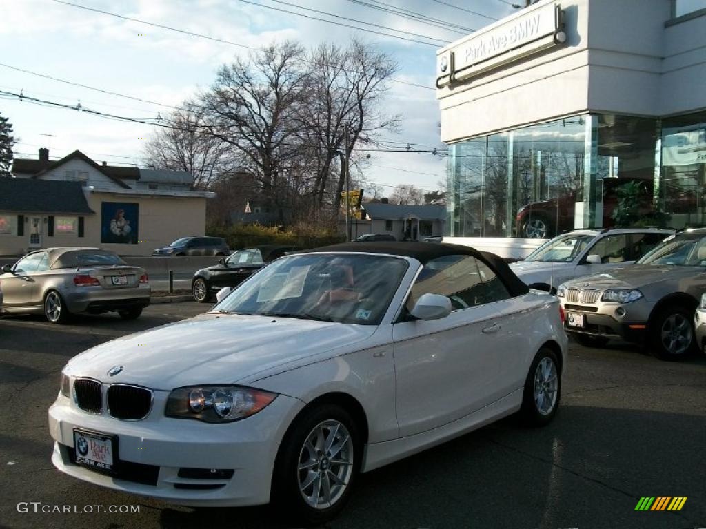 2011 1 Series 128i Convertible - Alpine White / Coral Red photo #1