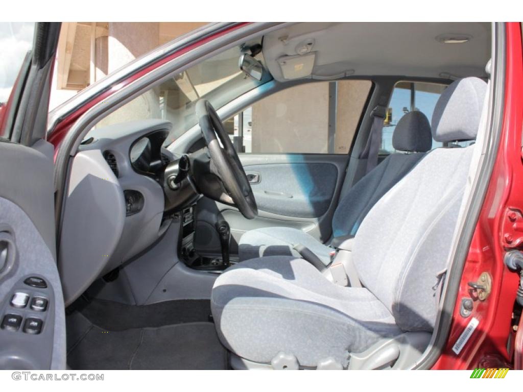 2000 Elantra GLS Sedan - Wind Rose Red / Gray photo #5