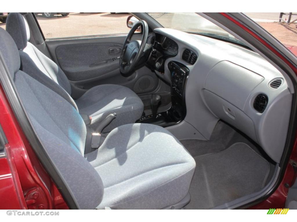 2000 Elantra GLS Sedan - Wind Rose Red / Gray photo #10